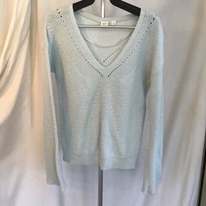 Gap aqua knit bell sleeve sweater S.  Perfect cond